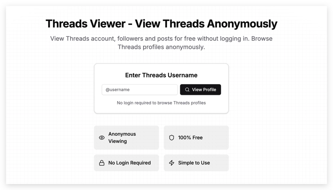 Threads Viewer Anonymous Browsing